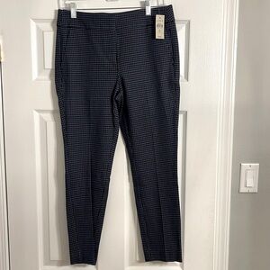 Never worn! Loft blue, black and gray plaid cropped pants (marisa fit).